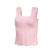 Square Collar Sports Underwear Jacquard Vest