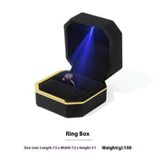Octagonal LED Light Ring Box Jewelry Packaging