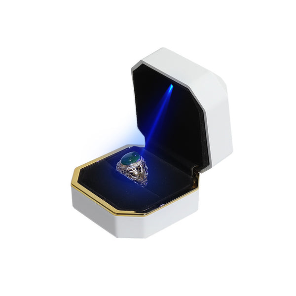 Octagonal LED Light Ring Box Jewelry Packaging