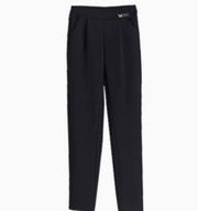 Tight-waisted Thin, Loose Slimming Large-sized 9-inch Harem Pants