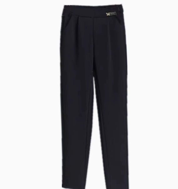 Tight-waisted Thin, Loose Slimming Large-sized 9-inch Harem Pants