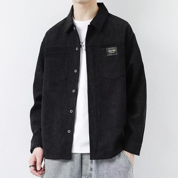 Corduroy Jacket Men's Casual Long-sleeved Shirt