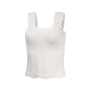 Square Collar Sports Underwear Jacquard Vest
