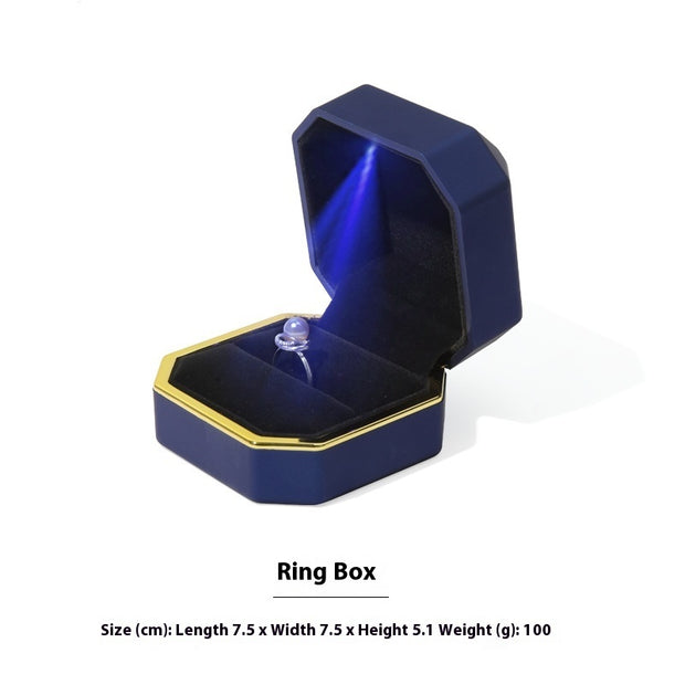 Octagonal LED Light Ring Box Jewelry Packaging