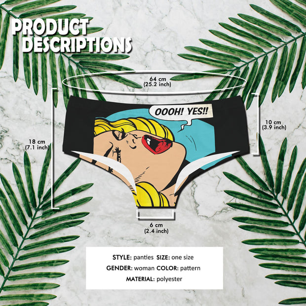 Alphabet Cartoon Tentacle Printed Seamless And Breathable Women's Underwear