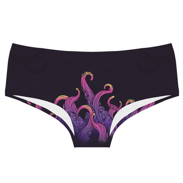 Alphabet Cartoon Tentacle Printed Seamless And Breathable Women's Underwear