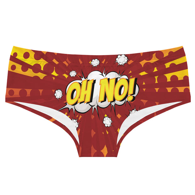 Alphabet Cartoon Tentacle Printed Seamless And Breathable Women's Underwear