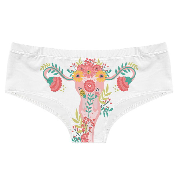 Alphabet Cartoon Tentacle Printed Seamless And Breathable Women's Underwear