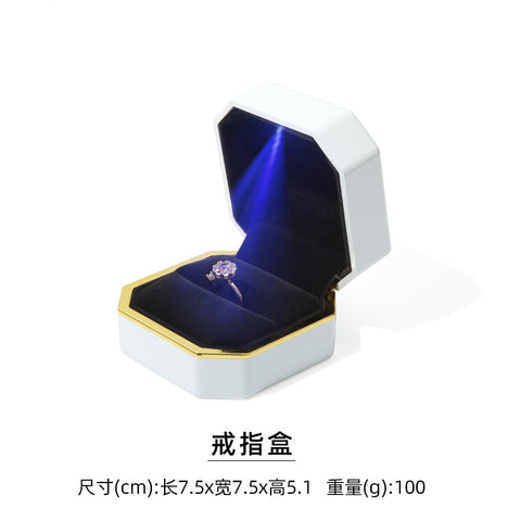 Octagonal LED Light Ring Box Jewelry Packaging