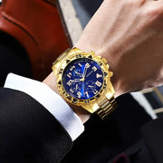 Blue Light Glass High Sense Men's Business Watch Ornament 4-piece Set