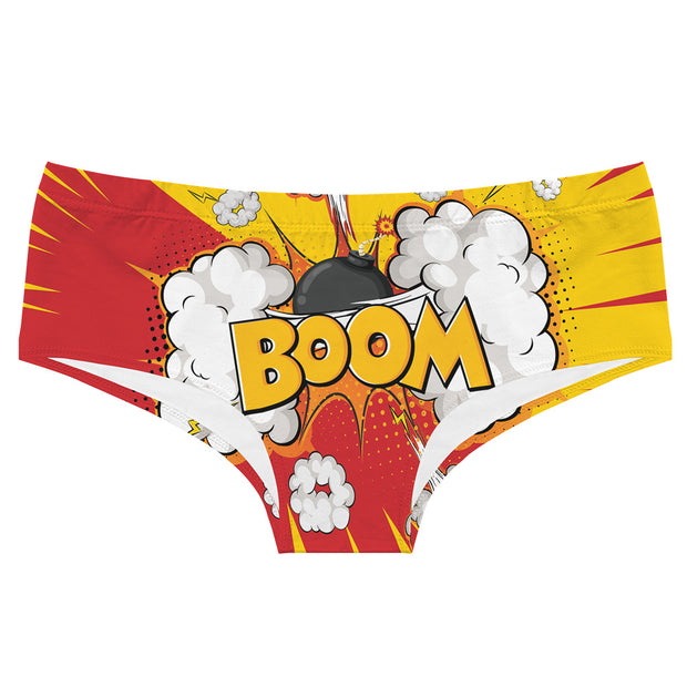 Alphabet Cartoon Tentacle Printed Seamless And Breathable Women's Underwear