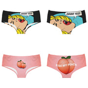 Alphabet Cartoon Tentacle Printed Seamless And Breathable Women's Underwear