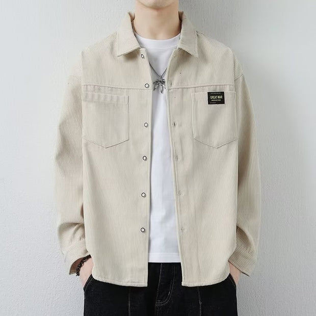 Corduroy Jacket Men's Casual Long-sleeved Shirt