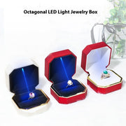 Octagonal LED Light Ring Box Jewelry Packaging