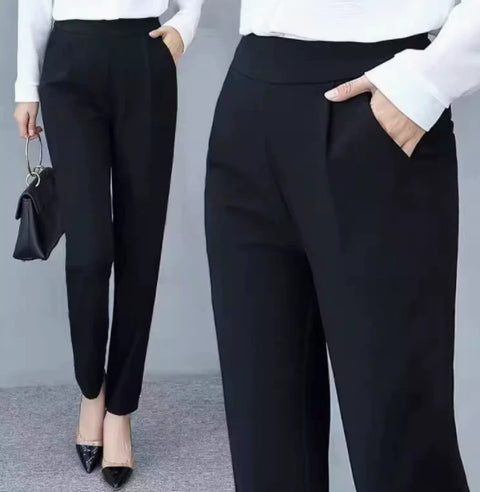 Tight-waisted Thin, Loose Slimming Large-sized 9-inch Harem Pants